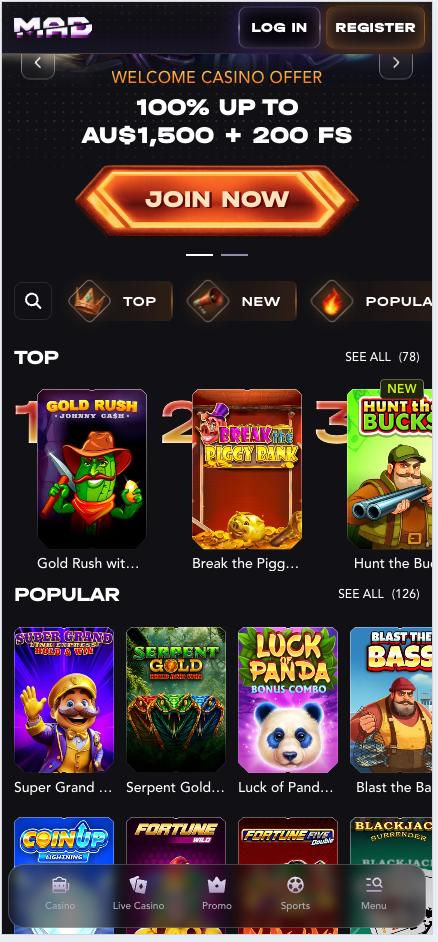 MadCasino mobile casino Australia